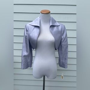 Talbots Silk Lilac Balero Jacket with Decorative Sequin- size 12- NWT